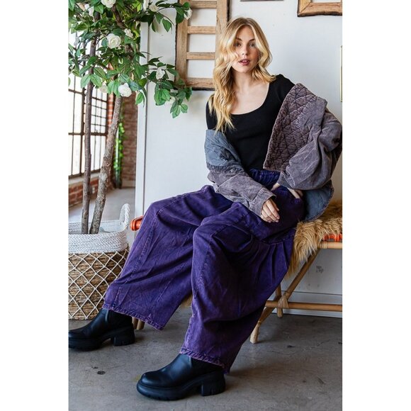 Oli & Hali Purple Wide Leg Pants - Picture 3 of 5